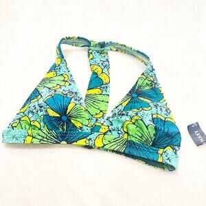 NEW Old Navy Blue and Green Bikini Top sz XS Bathing Suit Top